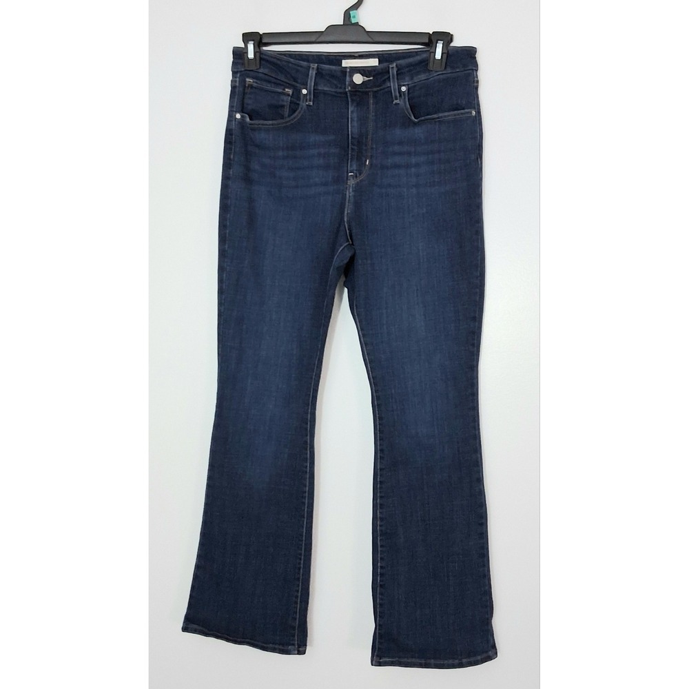 Levi's 725 Jeans Women's Size 32 High-Rise Bootcut Dark Wash Pockets Preowned